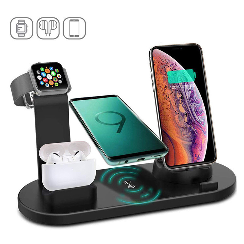 new design rotated charger dock 6 in 1 wireless charger for iphone