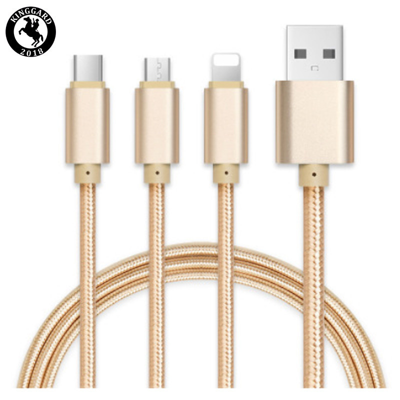3 in 1 braided cable