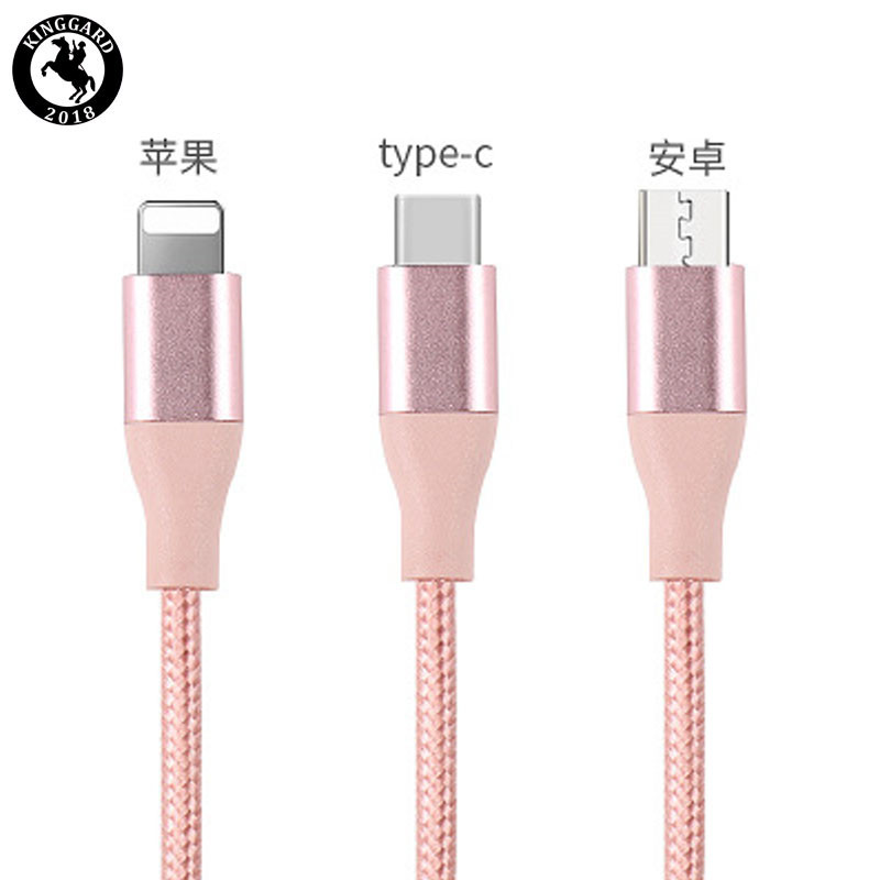 1m/2m/3m pure color usb charging cable for iphone/android/ty