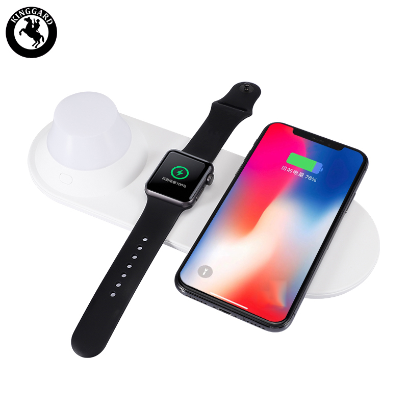 3 in 1 10w wireless charger with light