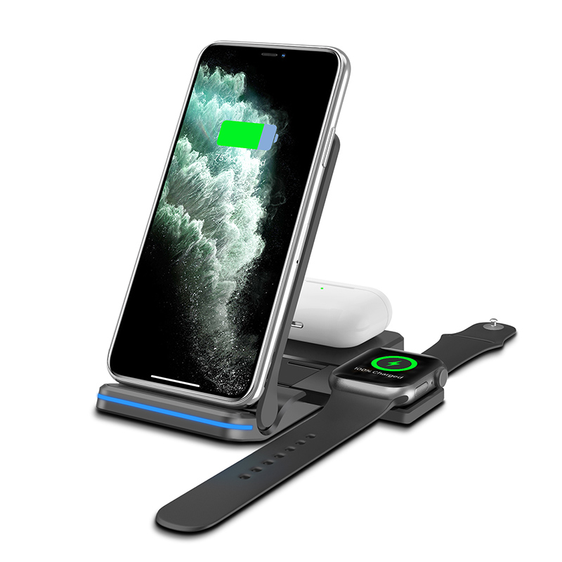 15W 3 in 1 Z6F foldable wireless charger for apple