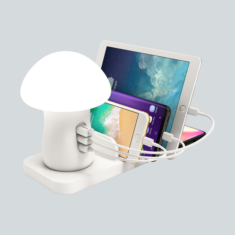 5 in 1 mushroom light wireless charger